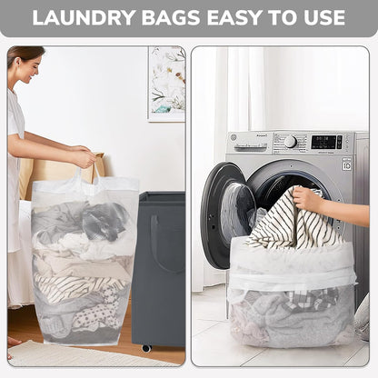 Laundry Basket with Wheels, Laundry Hamper with Removable Wash Bag, Clothes Hamper, Rolling Laundry Basket, Dorm Room Essentials, 75L, Grey