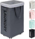 Laundry Basket with Wheels, Laundry Hamper with Removable Wash Bag, Clothes Hamper, Rolling Laundry Basket, Dorm Room Essentials, 75L, Grey
